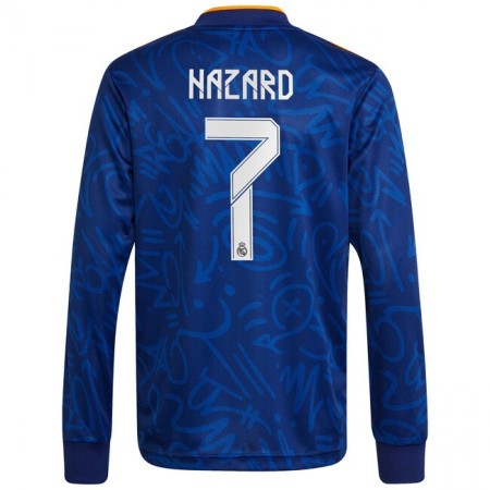 Billiga Fotbollströjor Real Madrid Eden Hazard 7 Borta tröja 2021/22 Långärmad